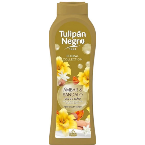 Парфумований гель для душу Tulipan Negro Floral Amber & Sandalwood (Бурштин та сандал), 650 мл